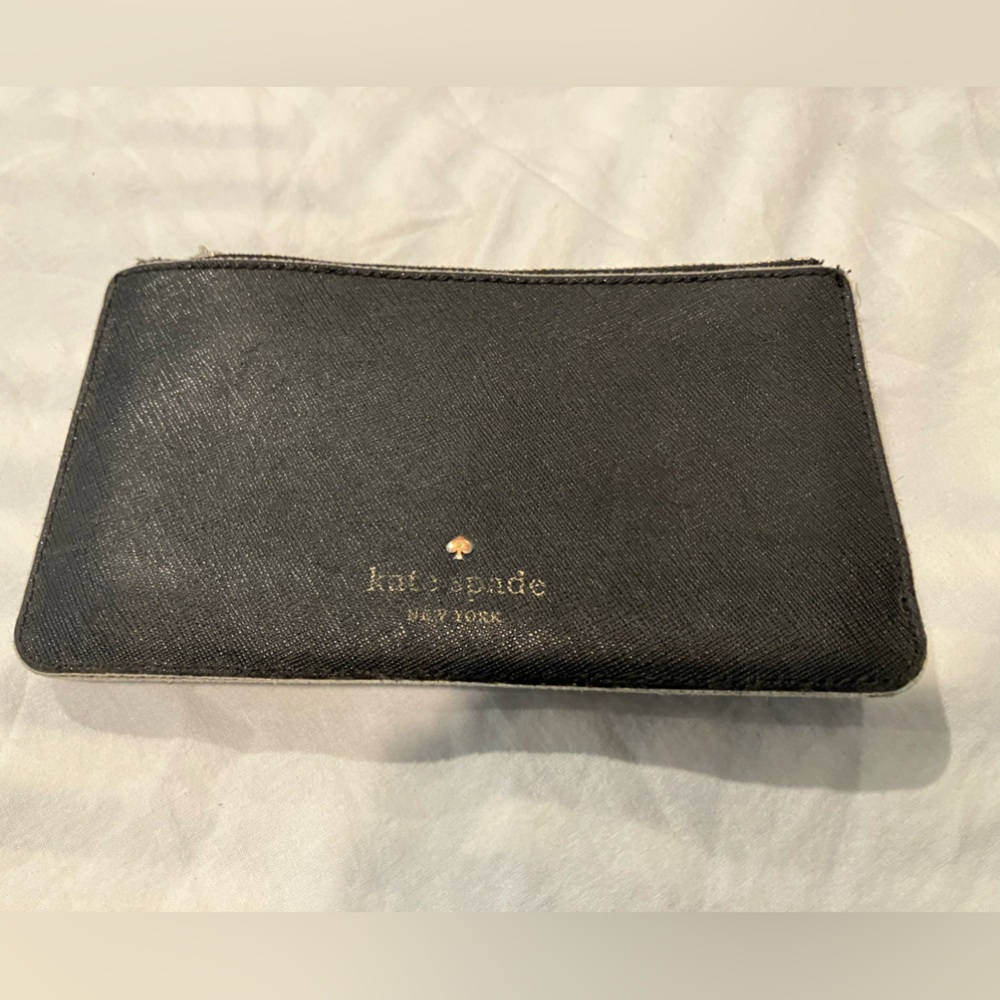 Kate Spade Black Leather Long Continental Wallet
